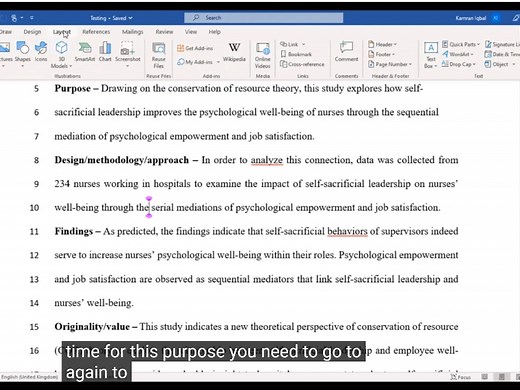 Adding Continuous Line Numbers to Your Manuscript in MS
