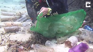 This eye-opening footage shows the amount of waste washing around on the bottom of the oceans - and the tireless lengths some divers go to in order to help keep them clean. | Storytrender