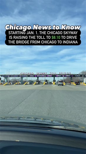 If you are someone who drives to Indiana or Michigan, things are about to get more expensive. . The Chicago Skyway will be raising prices for driving across the bridge starting Jan. 1. The price will be increasing over from $7.80 to $8.10. . Here is how the toll pricing has changed over the last few years for 2-axle vehicles: ➖ 2023: $6.60 ➖ 2024: $7.20 ➖ 2025: $7.80 ➖ 2026: $8.10 . If you are curious what it looked like 20 years ago, back in 2004 the toll’s cost was $2.00. . Do you think the sh