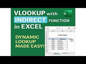 How to Use VLOOKUP with INDIRECT in Excel – Dynamic Lookup Made Easy#Master VLOOKUP + INDIRECT