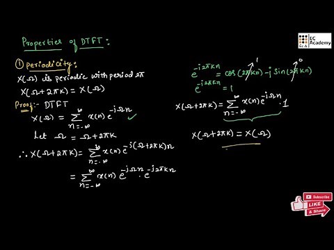 Properties of Discrete time Fourier transform (Part -1) in signals and systems || EC Academy