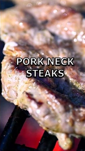 Pork Neck Steaks Sizzle 🔥 ASMR (Turn Sound On!)