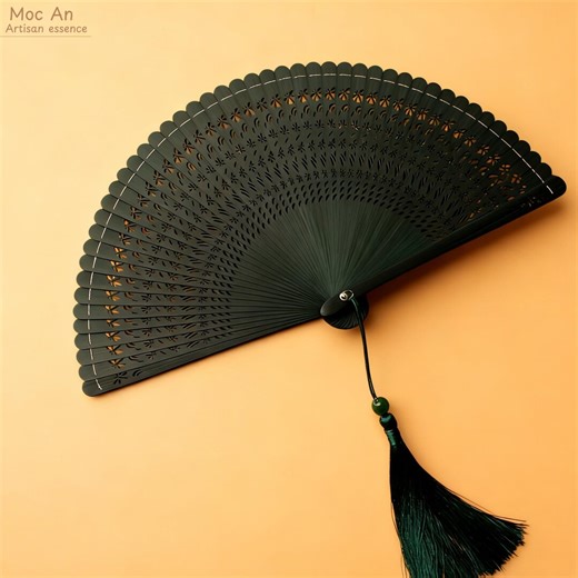 Handmade Carved Bamboo Hand Fan, Black Folding Fan for Wedding & Photoshoot, Traditional Hollow-out Decorative Fan - Etsy