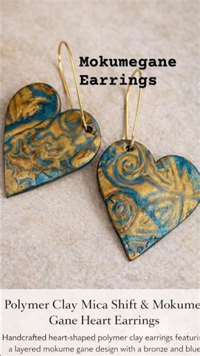 Polymer Clay Mokumegane Mica Shift Earrings