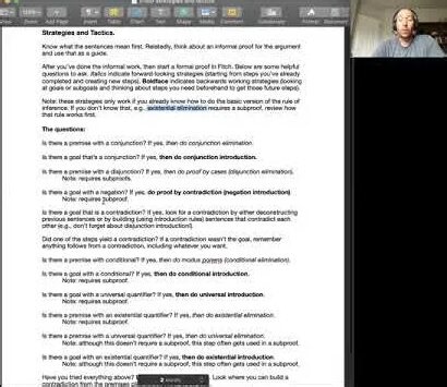 Fitch Proof strategies and tactics - overview and questions