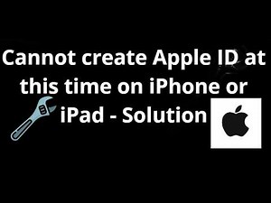 How to fix Cannot create Apple ID at this time on iPhone or iPad - Solution