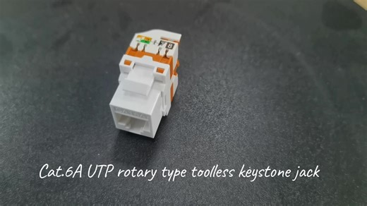 RJ45 Cat6a Keystone Jack Toolless Rotary Keystone Jack Connector