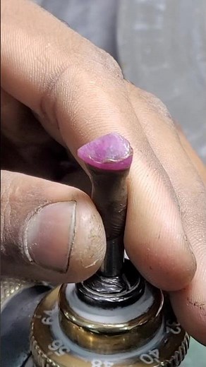 Pink Ruby Pear Cut 💎 Precision #gemquality #gemstone #ruby #emeraldstone #gemstone #gemsnjewellery