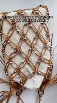 DIY Macrame Net Bag with Beads #macrame #macrametutorial #diy #macramebag #netbag