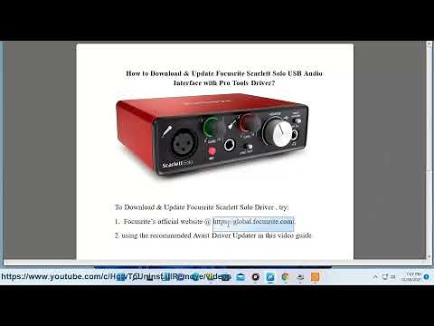 Download & Update Focusrite Scarlett Solo USB Audio Interface with Pro Tools Driver for Windows 11