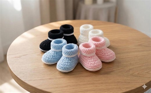 Knitted Baby Booties 0-12 Months, Newborn Shoes, 0-3M 3-6M 6-12M Knitwear, Baby Shower Gift, Hand Knitted Birth Announcement Outfit - Etsy