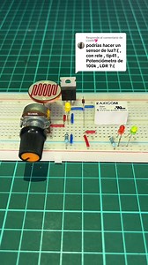 Circuito sensor de luz con LDR | La Electrónica