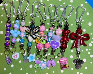 Beaded Keychain - Glass Beads - Etsy