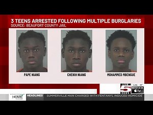 VIDEO: Beaufort County deputies arrest 3 in multiple burglaries case