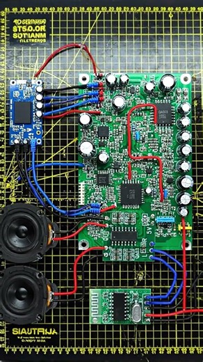 DIY Bluetooth Audio Board with 5V Amplifier and Dual Speakers#bluetoothaudiomodule #diybluetooth