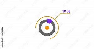 10% circle diagrams Infographics animation design, 10 Percentage pie charts Stock Video