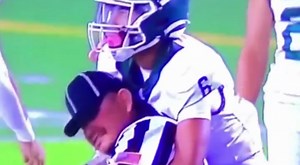 VIDEO: High School Football Ref Gets Tackled By Defender After Intercepting The Ball During Crazy Play