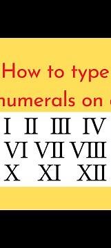How to type roman numerals on android