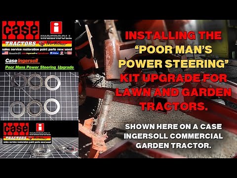 How to Install The POOR MAN"S POWER STEERING kit for most lawn and garden tractor brands.