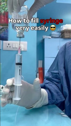 How to fill syringe very easily 🏥🏥 #healthcare #nurse #hospital