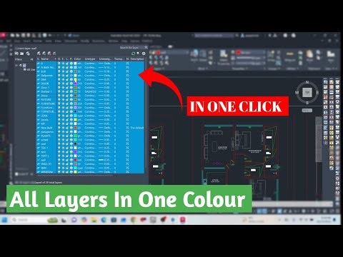 All AutoCAD Layers Colour Change In One Click | AutoCAD Toturial For Beginners