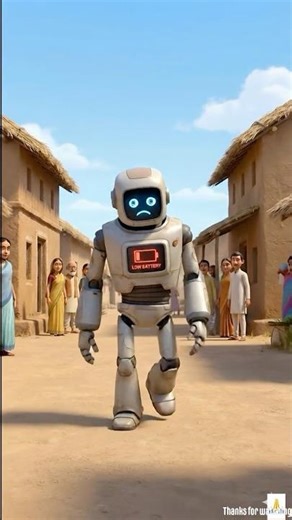 एक समोसा और 100% बैटरी | #ai #cartoon #facts #kidsstory #shorts #robot