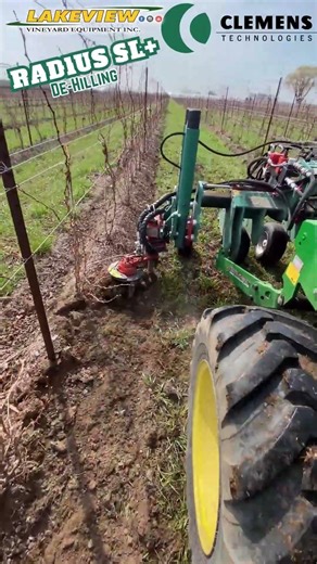 Clemens Radius SL+ De-Hilling Vineyards - Removing vineyard winter protection in spring