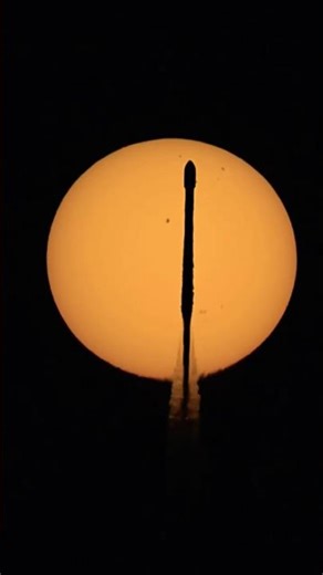🚀 Falcon 9 Transits the Sun | IMAP & NOAA SWFO-L1 Launch Silhouette