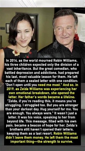 The Heartbreaking Lesson Robin Williams Left His Children About Mental Health 😭