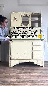 I Took a Chance on the Grossest Freebie Ever 😬 | Vintage Cabinet Furniture Makeover #beforeandafter