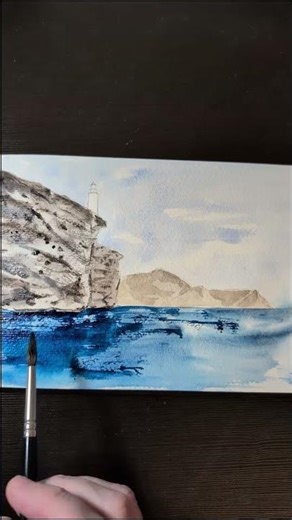 sketchbook quick watercolor landscape