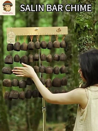 Salin Bar Chime 🎐🌿 | Water Bellwood Seed Shell – Deep, Earthy Rainforest Tones