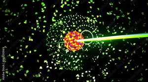 16 seconds of DJ visualiser disco plasma orb, cubes and rotating globes on black background hd video 1920 1080 Stock Video