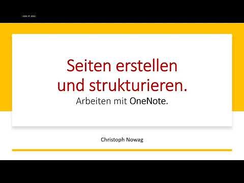 Mit OneNote arbeiten: Seiten erstellen und strukturieren.