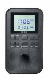 [Hot Item] 2.4" LCD Wireless Digital FM Pocket Radio Rechargeable Alarm Clock Auto Scan