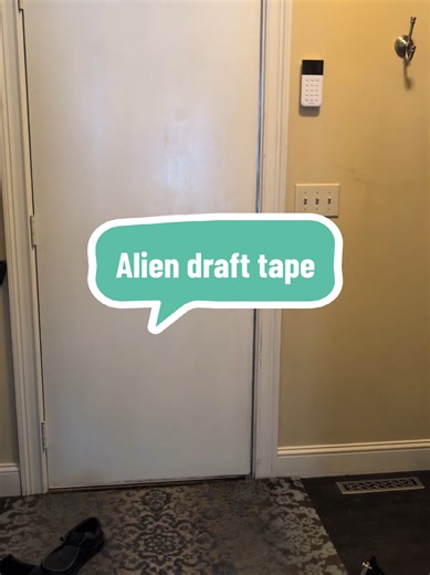One of my new favorite winter staples is this alien draft stopping tape. You can apply it to doors and windows! It's also really cool because it's reusable and super simple to install! #creatorsearchinsights #winterized #winterstaple #winter #homeowner #homehack #winterhack