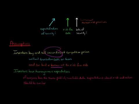 Capital Asset Pricing Model Assumptions
