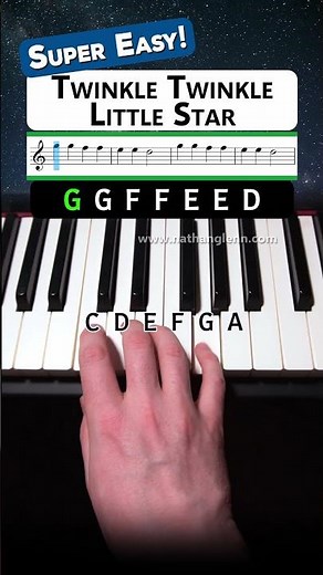 Twinkle Twinkle Little Star - EASY piano tutorial! ✨🎹