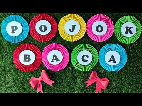 Ide Membuat Hiasan Kelas Pojok Baca Dari Kertas Origami