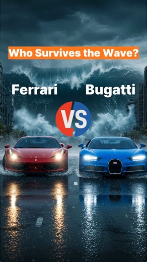 Ferrari vs Bugatti: Who Survives the Wave?