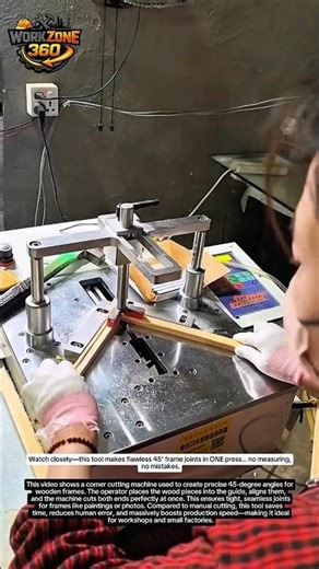 This Machine Cuts PERFECT Frame Corners in Seconds 😳🔥 (Oddly Satisfying!)
