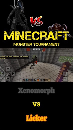 (Minecraft) | Monster Tournament) | Xenomorph vs Licker