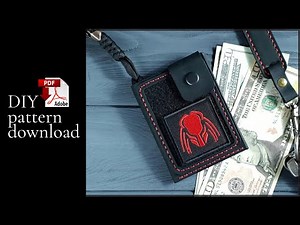 How to make a leather EDC wallet | PDF pattern | DIY leather card holder | Tutorial | Template