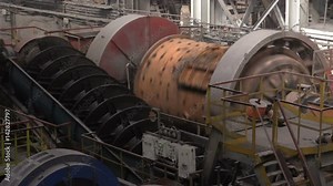 ore-dressing treatment with classifiers in mining-and-processing integrated work Stock Video