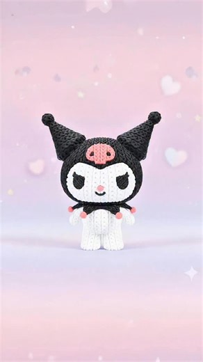 Whale 3D Studio on Instagram: "Kuromi - Knitted - Crochet - Multipart 3D Printing 👉Download STL file on my Patreon: Whale3DStudio #3dmodel #3dprinting #3dprinted #stl #diy"