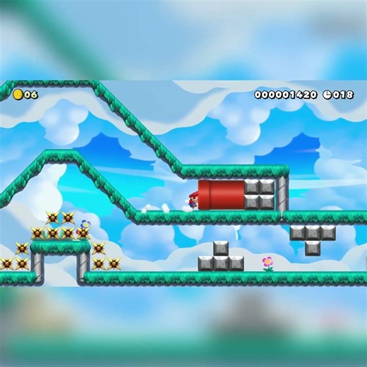 初心者が作った40sスピラン [A beginner's 40 speedrun] by ゆうしだ ! #shorts 🍄Super Mario Maker 2 | Switch 2 #duo