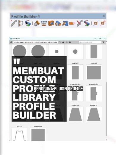Sketchup tutorial | Membuat Custom profile library untuk modeling otomatis dengan plugin profile Builder, link plugin ada di bio👆🏽 #sketchup #tutorial #architecture #3d #engineering