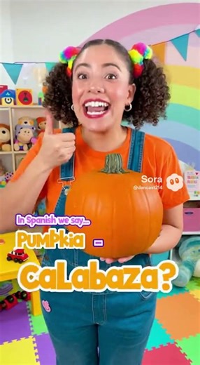 Learning Spanish Words:pumpkin! Fun & Easy Spanish for Kids!