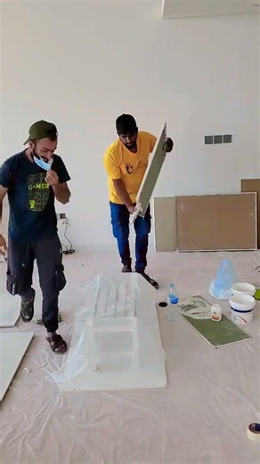 we making Gypsum Ceiling Access panel #painting #homemaintenance #uae #shortvideo