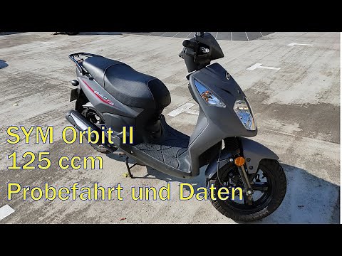 SYM Orbit II 125 ccm Probefahrt und wichtige Daten zum Stadtflitzer .
